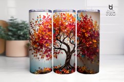 Colorful Tree With Vibrant Leaves Sublimation Tumbler Wrap Product Image 8