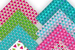 Colorful Triangles Seamless Patterned Digital Papers 12 PNG 