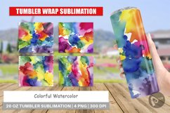 Tumbler Wrap Colorful Watercolor Product Image 1