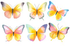 Watercolor Butterfly Clipart Bundle PNG Product Image 4