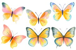 Watercolor Butterfly Clipart Bundle PNG Product Image 6