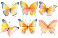 Watercolor Butterfly Clipart Bundle PNG Product Image 7