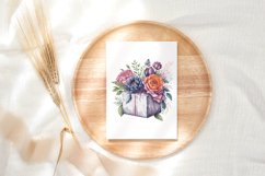 Colorful Watercolor Floral Gift Box clipart FILES Product Image 3