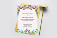 Colorful Watercolor Floral Wedding Invitation Product Image 1