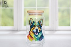 Colorful Watercolor Painting Corgi Dog Clipart, Mug Design Product Image 4