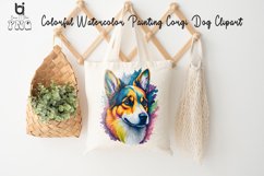 Colorful Watercolor Painting Corgi Dog Clipart, Mug Design Product Image 7