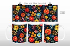 flowers watercolor, mug wrap sublimation, mug png