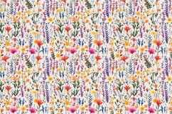 4 Colorful Wildflowers Seamless Pattern Background Product Image 3