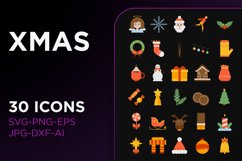 Christmas icon pack sign art collection Product Image 1