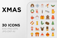 Christmas icon pack sign art collection Product Image 3