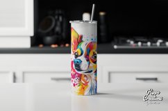 Colorful Chihuahua Tumbler Wrap - 20 oz Dog Tumbler Wrap Product Image 2