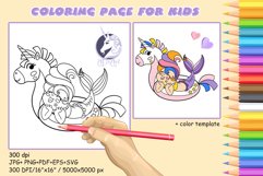 Cute Mermaid on inflatable circle coloring page for kids Product Image 1