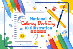 10 National Coloring Book Day Illustration Product Image 1