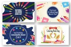 12 National Coloring Book Day Illustration Product Image 3