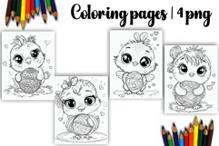 Cute animals Design |Easter Coloring pages Product Image 1