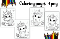 Cute animals Design |Easter Coloring pages Product Image 1