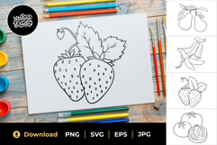 Fruit Coloring Book Page Part 02 Product Image 1