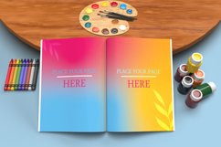 Coloring book mockup PSD | Two pages mockup Product Image 1