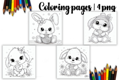 Cute animals Design |Easter Coloring pages Product Image 1