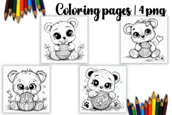 Cute animals Design |Easter Coloring pages Product Image 1