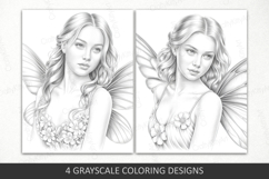 Fairies coloring pages for adults, Butterfly fairy girls Product Image 2