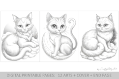 Celestial cats coloring book, Coloring pages for adults Product Image 2