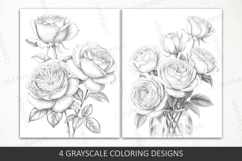 Roses coloring pages for adults, Spring garden floral pages Product Image 3