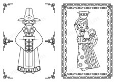 Coloring book. Diversity characters, 10 pages. PDF, JPG, EPS Product Image 9