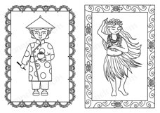 Coloring book. Diversity characters, 10 pages. PDF, JPG, EPS Product Image 10