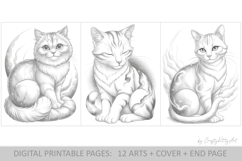 Celestial cats coloring book, Coloring pages for adults Product Image 5