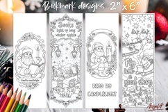 Christmas coloring pages bookmark printable, winter bookmark Product Image 1
