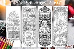Christmas coloring pages printable, magic bookmark quote PNG Product Image 1