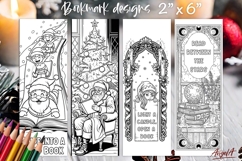 Christmas coloring pages printable, magic bookmark quote PNG Product Image 1