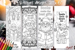 Christmas coloring pages printable bookmarks for kids Santa Product Image 1