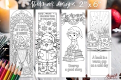 Christmas coloring pages Winter printable bookmarks for kids Product Image 1