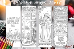 Coloring pages kids printable bookmark, winter book quote Product Image 1
