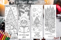 Santa Claus Coloring pages printable bookmark, book quote Product Image 1