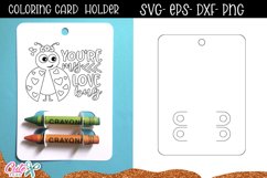 Coloring Card Holder SVG | Cuttable Crayon SVG Paper Cut Product Image 2