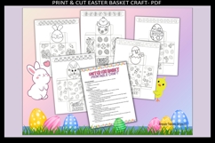 Easter Egg Basket Printable Craft for Kids Coloring Activity Product Image 2
