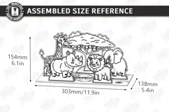 Coloring Montessori Toy Laser Cut | Kids Laser | Safari SVG Product Image 2