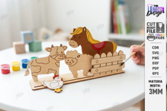 Coloring Montessori Toy for Kids Laser Cut | Paintable SVG Product Image 1