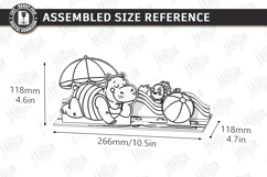 Coloring Montessori Toy Laser Cut | Kids Laser | Hippo SVG Product Image 3