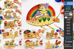 Coloring Montessori Toy Laser Cut Bundle | Kids Laser | CNC Product Image 1