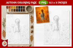 Cozy Autumn Forest Coloring Page Product Image 1