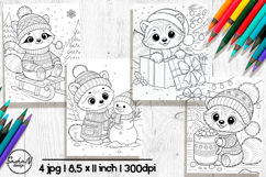 Raccoon Christmas coloring pages Product Image 1