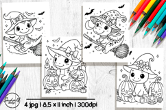 Cute Halloween dinosaur coloring pages Product Image 1