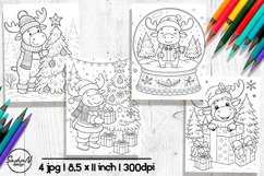 Moose coloring pages, Winter coloring pages Product Image 1