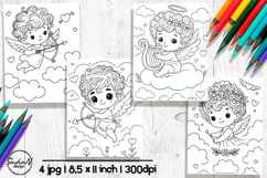 Valentines cupid coloring pages Product Image 1