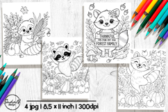 Thanksgiving coloring pages, Raccoon coloring pages Product Image 1