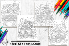 Gingerbread christmas coloring page Product Image 1